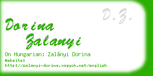 dorina zalanyi business card