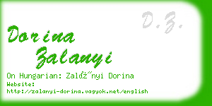 dorina zalanyi business card